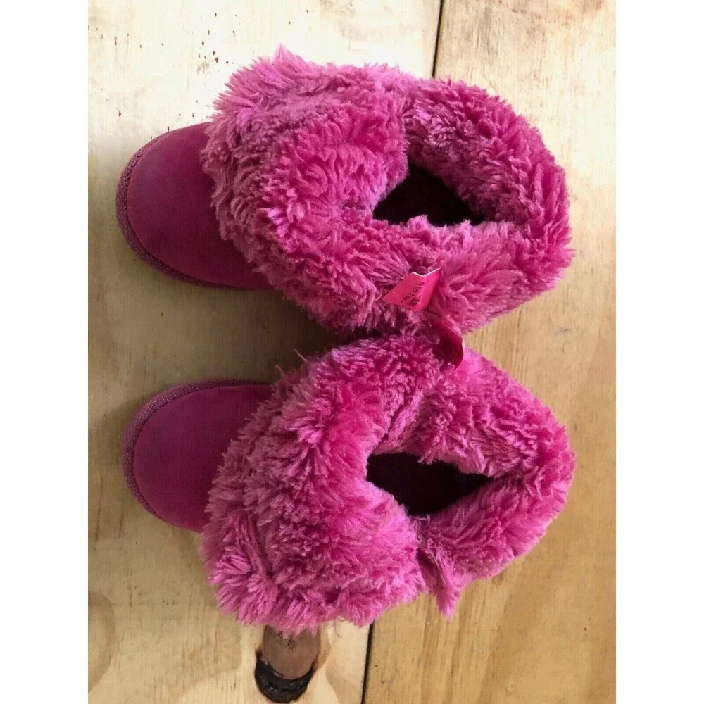 Disney  Sofia the First fabric upper  Winter faux fur pink  Boots size US 9